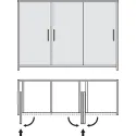 Wooden pivot sliding doors, Hawa Concepta 30, set