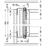 Wooden pivot sliding doors, Hawa Concepta 30, set