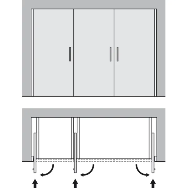 Wooden pivot sliding doors, Hawa Concepta 40, set