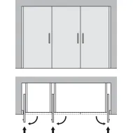 Wooden pivot sliding doors, Hawa Concepta 40, set