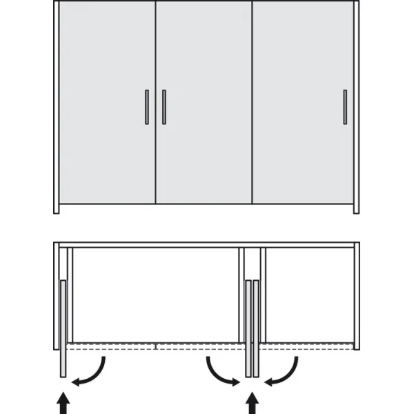 Wooden pivot sliding doors, Hawa Concepta 40, set