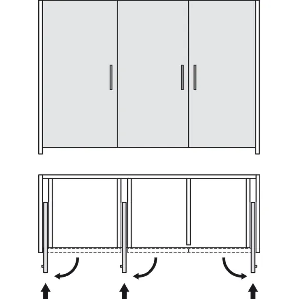Wooden pivot sliding doors, Hawa Concepta 40, set
