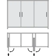 Wooden pivot sliding doors, Hawa Concepta 40, set