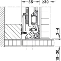 SDS HAWA CONCEPTA 40 medinėms 1 durims H1851-2500mm,