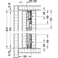 Wooden pivot sliding doors, Hawa Concepta 40, set