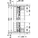 SDS HAWA CONCEPTA 40 medinėms 1 durims H1851-2500mm,