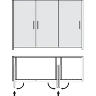 Wooden pivot sliding doors, Hawa Concepta 50, set