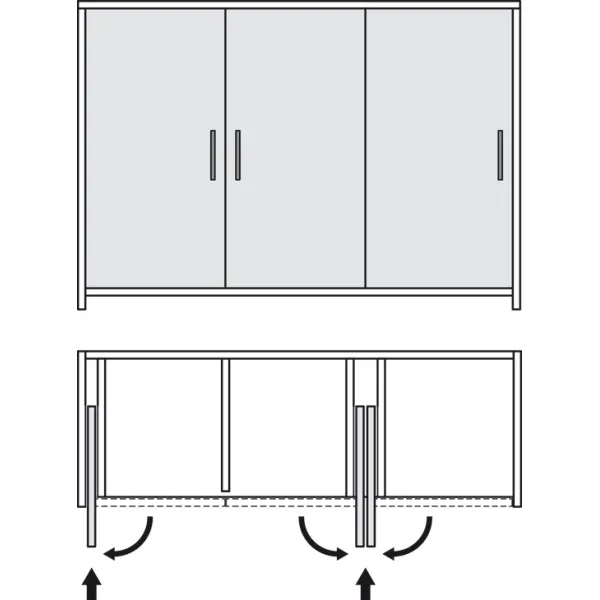 Wooden pivot sliding doors, Hawa Concepta 50, set