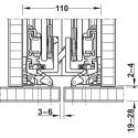 SDS HAWA CONCEPTA 50 medinėms 1 durims H2301-2850mm,