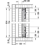 Wooden pivot sliding doors, Hawa Concepta 50, set