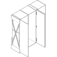 Wooden pivot sliding doors, Hawa Concepta 50, set