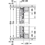 Wooden pivot sliding doors, Hawa Concepta 50, set
