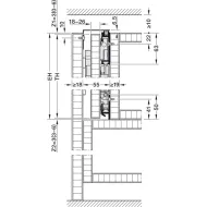 Pivot sliding door fitting, Hawa Concepta III 25 Push