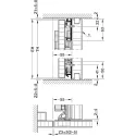 SDS HAWA CONCEPTA 3 Push 25 medinėms 1 durims L H1200-2200mm,