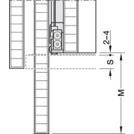 Pivot sliding door fitting, Hawa Concepta III 25 Push