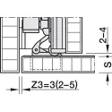 SDS HAWA CONCEPTA 3 Push 25 medinėms 1 durims L H1200-2200mm,