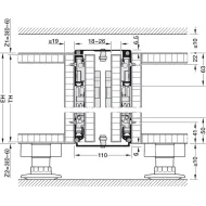 Pivot sliding door fitting, Hawa Concepta III 25 Push