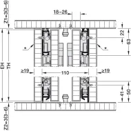 Pivot sliding door fitting, Hawa Concepta III 25 Push