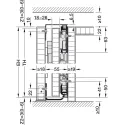 SDS HAWA CONCEPTA 3 Push 25 medinėms 1 durims R H1200-2200mm,