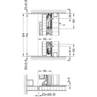 Pivot sliding door fitting, Hawa Concepta III 25 Push
