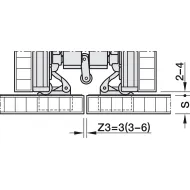 Pivot sliding door fitting, Hawa Concepta III 25 Push
