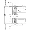 SDS HAWA CONCEPTA 3 Pull 25 medinėms 1 durims L H1200-2200mm,