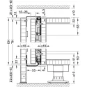 SDS HAWA CONCEPTA 3 Pull 25 medinėms 1 durims L H1200-2200mm,