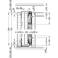 Pivot sliding door fitting, Hawa Concepta III 25 Pull