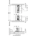 SDS HAWA CONCEPTA 3 Pull 25 medinėms 1 durims L H1200-2200mm,
