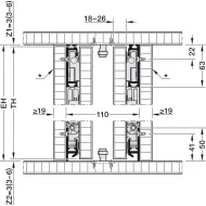 Pivot sliding door fitting, Hawa Concepta III 25 Pull