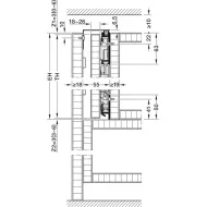 Pivot sliding door fitting, Hawa Concepta III 25 Pull