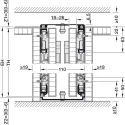 Pivot sliding door fitting, Hawa Concepta III 35 Push