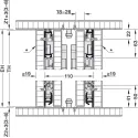 SDS HAWA CONCEPTA 3 Push 35 medinėms 1 durims L H1900-2700mm,