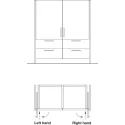 SDS HAWA CONCEPTA 3 Pull 35 medinėms 1 durims R H1900-2700mm,