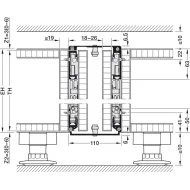 SDS HAWA CONCEPTA 3 Pull 35 medinėms 1 durims R H1900-2700mm,