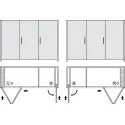 SDS HAWA FOLDING CONCEPTA 25kg H1250-1850mm, medinėms dviguboms sulankstomoms durims
