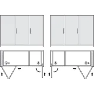 SDS HAWA FOLDING CONCEPTA 25kg H1250-1850mm, medinėms dviguboms sulankstomoms durims