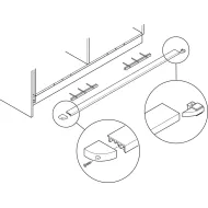 SDS HAWA FOLDING CONCEPTA 25kg H1250-1850mm, medinėms dviguboms sulankstomoms durims
