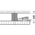 Wooden folding sliding doors, HAWA Folding Concepta 25, set, hinges with soft closing mechanism