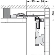 Wooden folding sliding doors, HAWA Folding Concepta 25, set, hinges with soft closing mechanism