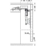 SDS HAWA FOLDING CONCEPTA 25kg H1250-1850mm, medinėms dviguboms sulankstomoms durims