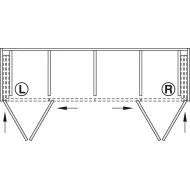 SDS HAWA FOLDING CONCEPTA 25kg H1250-1850mm, medinėms dviguboms sulankstomoms durims