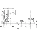 SDS HAWA FOLDING CONCEPTA 25kg H1250-1850mm, medinėms dviguboms sulankstomoms durims