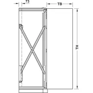 SDS HAWA FOLDING CONCEPTA 25kg H1250-1850mm, medinėms dviguboms sulankstomoms durims
