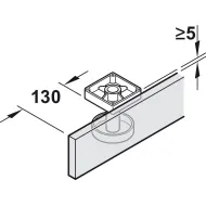 Wooden folding sliding doors, HAWA Folding Concepta 25, set, hinges with soft closing mechanism