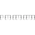 Wooden folding sliding doors, HAWA Folding Concepta 25, set, hinges with soft closing mechanism