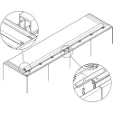 Wooden folding sliding doors, HAWA Folding Concepta 25, set, hinges with soft closing mechanism