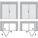 SDS HAWA FOLDING CONCEPTA 25kg H1250-1850mm, medinėms dviguboms sulankstomoms durims