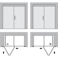 SDS HAWA FOLDING CONCEPTA 25kg H1250-1850mm, medinėms dviguboms sulankstomoms durims