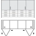 Wooden folding sliding doors, HAWA Folding Concepta 25, set, hinges with soft closing mechanism